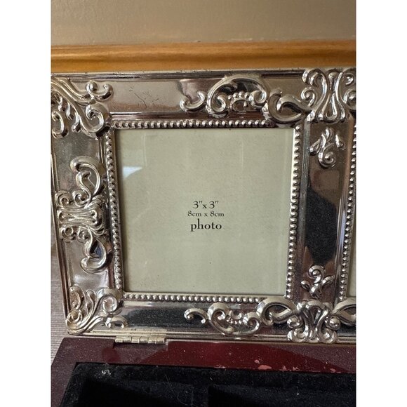 Silver-Plated Godinger Silver Art Vanity Set Comb & Photo Frame Belltera Casino - Picture 2 of 16